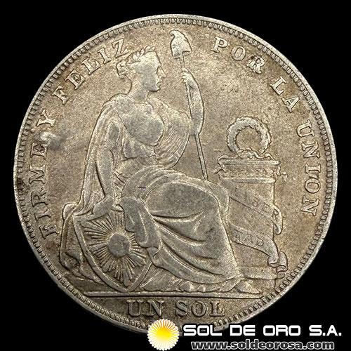 NA4 - REPUBLICA PERUANA - 1 SOL, 1924 - MONEDA DE PLATA