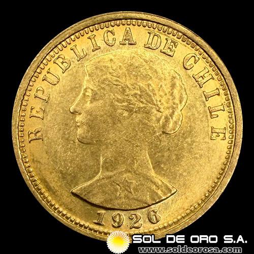 REPUBLICA DE CHILE - 100 PESOS - 1926 - MONEDA DE ORO