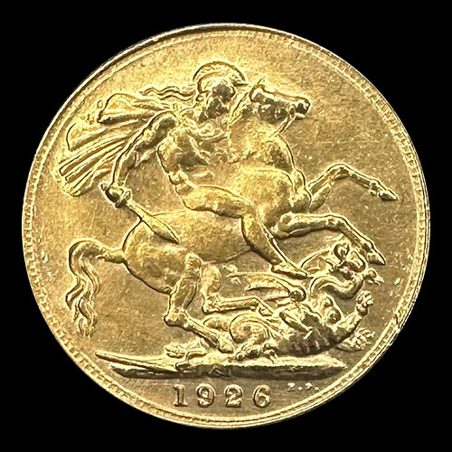 INGLATERRA - SOVEREIGN (GEORGE V), LIBRA INGLESA, 1926 - MONEDA DE ORO