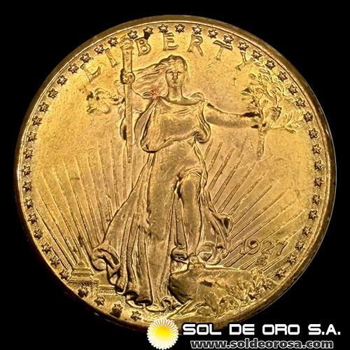 ESTADOS UNIDOS DE AMERICA - 20 DOLLARS, 1927 - DOUBLE EAGLE - MONEDA DE ORO
