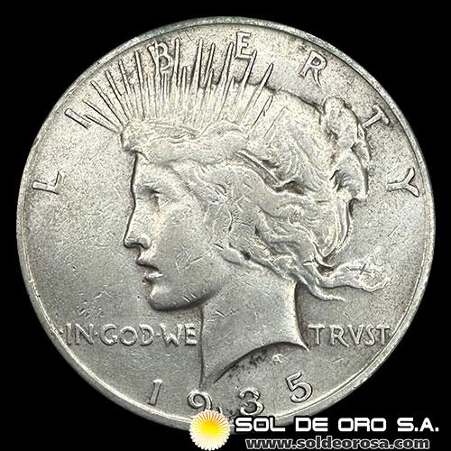 NA3 - ESTADOS UNIDOS DE AMERICA - PEACE DOLLAR, 1935 - SAN FRANCISCO - MONEDA DE PLATA