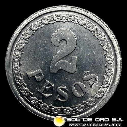 NUMIS - MONEDAS DEL PARAGUAY - 2 PESOS, 1938 - MONEDA DE ALUMINIO
