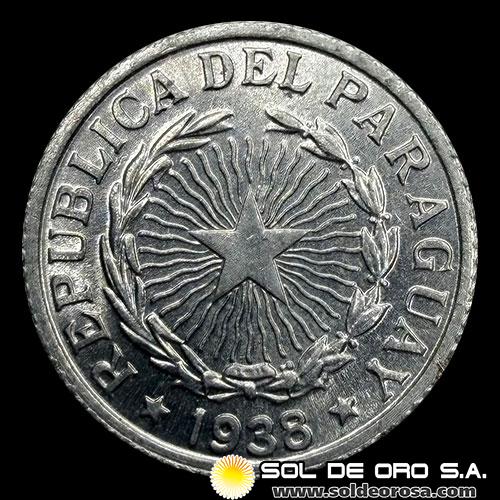 NUMIS - MONEDAS DEL PARAGUAY - 2 PESOS, 1938 - MONEDA DE ALUMINIO
