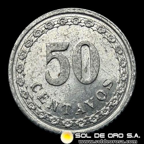 NUMIS - MONEDAS DEL PARAGUAY - 50 CENTAVOS, 1938 - MONEDA DE ALUMINIO