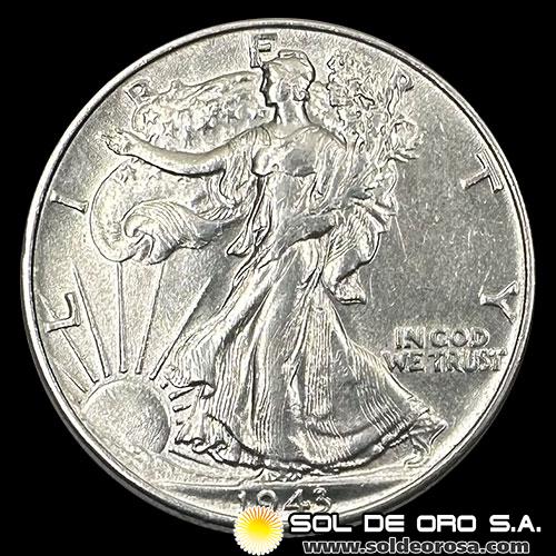 NA3 - ESTADOS UNIDOS DE AMERICA - WALKING LIBERTY HALF DOLLAR, 1943 - MONEDA DE PLATA