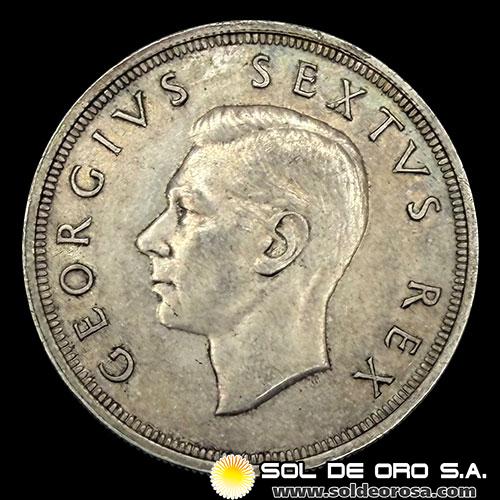 NA4 - SUDAFRICA - 5 SHILLINGS, 1948 - GEORGE VI - MONEDA DE PLATA