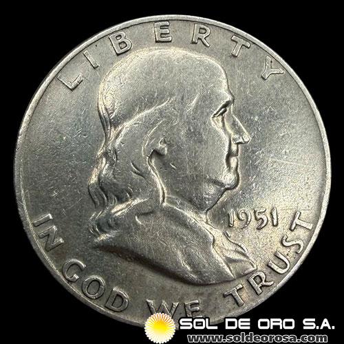 NA3 - ESTADOS UNIDOS DE AMERICA - FRANKLIN HALF DOLLAR, 1951 - MONEDA DE PLATA