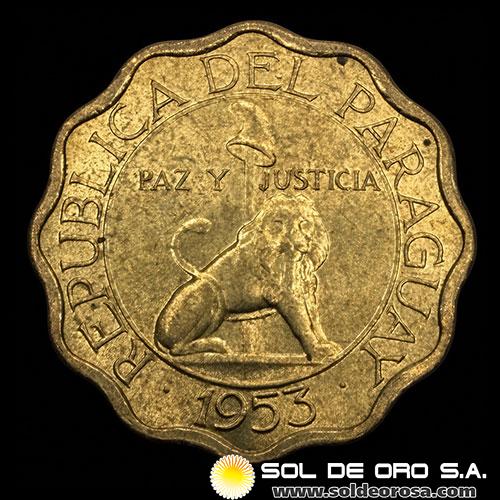NUMIS - MONEDAS DEL PARAGUAY - 10 CENTIMOS, 1953 - MONEDA DE COBRE, NIQUEL Y ZINC