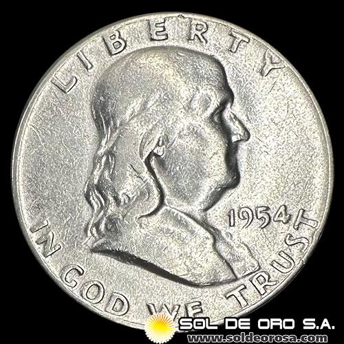 NA3 - ESTADOS UNIDOS DE AMERICA - FRANKLIN HALF DOLLAR, 1954 - MONEDA DE PLATA