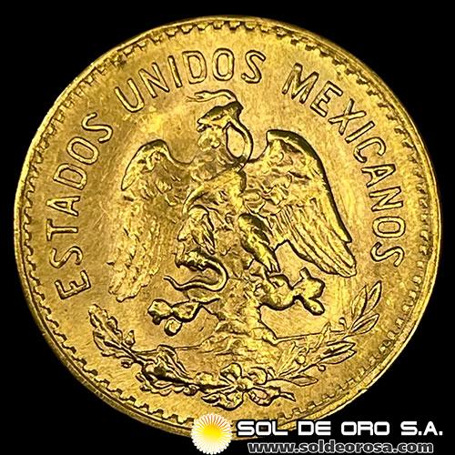 REPUBLICA DE MEXICO - 5 PESOS, 1955 - MONEDA DE ORO
