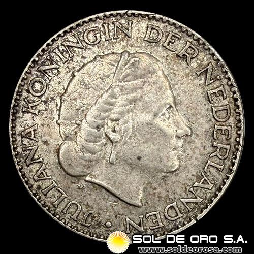 NA2 - HOLANDA - 1 GULDEN, 1956 - MONEDA DE PLATA