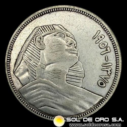 NA2 - EGIPTO - 20 QIRSH, 1956 - MONEDA DE PLATA
