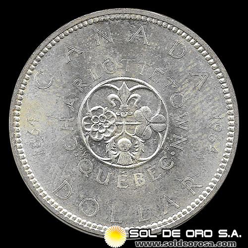 NA2 - CANADA - 1 DOLLAR, 1964 - MONEDA DE PLATA