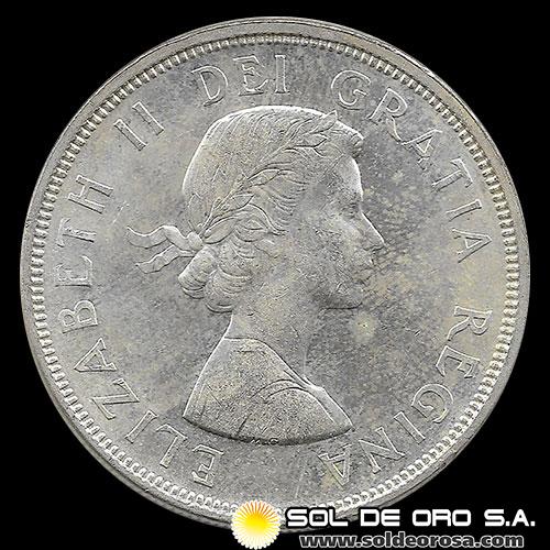 NA2 - CANADA - 1 DOLLAR, 1964 - MONEDA DE PLATA