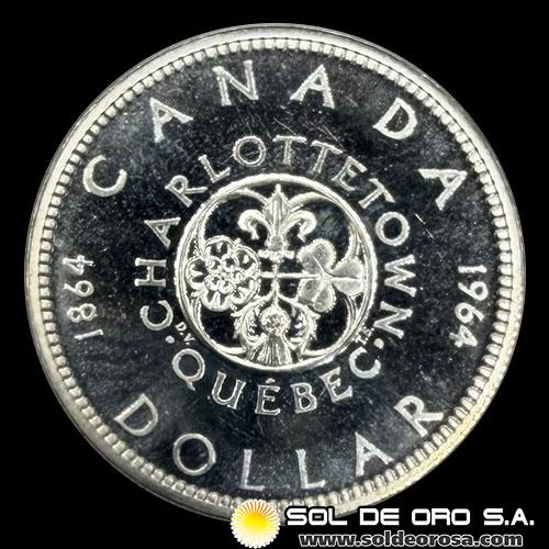 NA2 - CANADA - 1 DOLLAR, 1964 - MONEDA DE PLATA