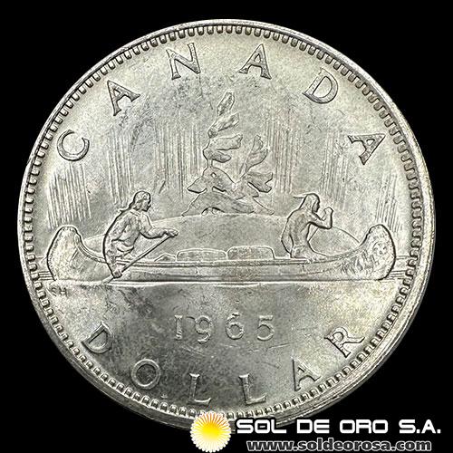 NA2 - CANADA - 1 DOLLAR, 1965 - MONEDA DE PLATA