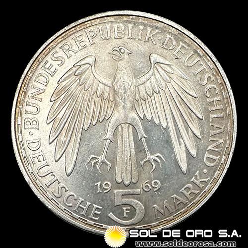 NA1 - ALEMANIA - 5 MARK - 1969 - Subject: Gerhard Mercator - MONEDA DE PLATA