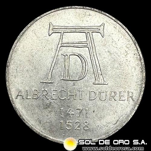 	NA1 - ALEMANIA - 5 MARK - 1971 - Subject: 500th anniversary of birth of Albrecht Durer - MONEDA DE PLATA