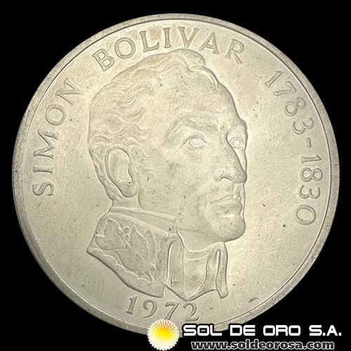 53 - PANAMA - 20 BALBOAS, 1972 - SIMON BOLIVAR - MONEDA DE PLATA