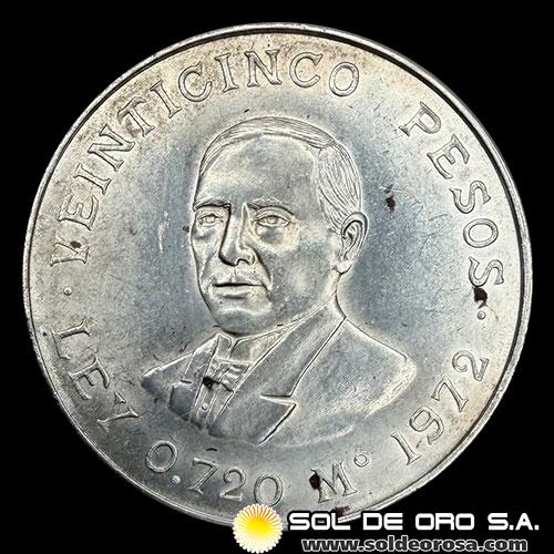 NA4 - MEXICO - 25 PESOS, 1972 - MONEDA DE PLATA