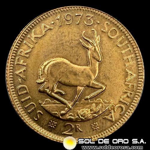 SUDAFRICA - 2 RAND, 1973 - MONEDA DE ORO