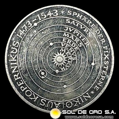 NA1 - ALEMANIA - 5 MARK - 1973 - Subject: 500th Anniversary - Birth of Nicholas Copernicus - MONEDA DE PLATA
