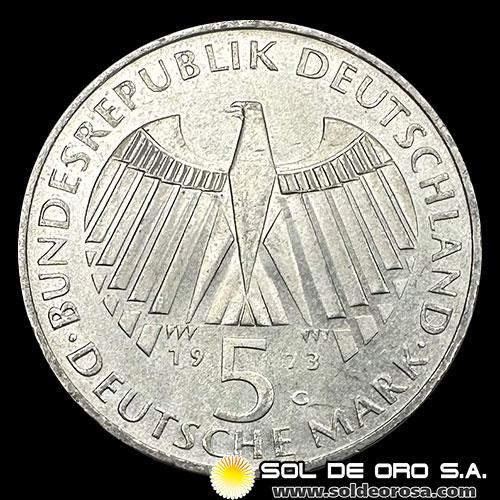 NA1 - ALEMANIA - 5 MARK - 1973 - Subject: 125th Anniversary - Frankfurt Parliament - MONEDA DE PLATA