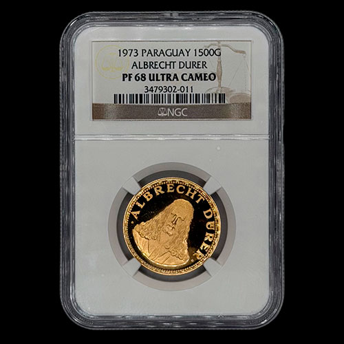 STAL - PARAGUAY - PM 109 - 1.500 GUARANIES, 1973 - Motivo: ALBRECHT DURER - MONEDAS CONMEMORATIVAS DE ORO