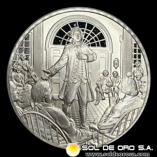 ESTADOS UNIDOS DE AMERICA - BICENTENARIO DEL PRIMER CONGRESO CONTINENTAL - 1974 - MEDALLA CONMEMORATIVA DE PLATA .925