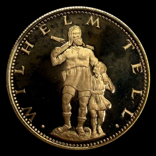 STAL - PARAGUAY - PM 156 - 1.500 GUARANIES, 1974 - Motivo: WILHELM TELL - MONEDAS CONMEMORATIVAS DE ORO