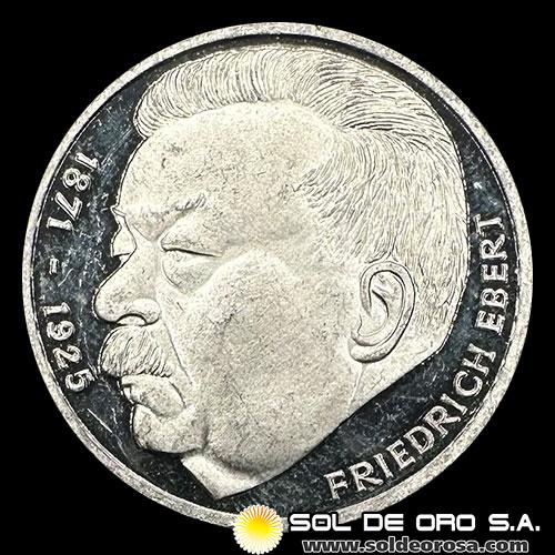 NA1 - ALEMANIA - 5 MARK - 1975 - Subject: 50th Anniversary - Death of Friedrich Ebert - MONEDA DE PLATA