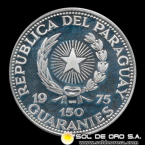 NUMIS - PARAGUAY - PM 185 - 150 GUARANIES, 1975 -Motivo: IGLESIA DE LA SANTISIMA TRINIDAD - MONEDAS CONMEMORATIVAS DE PLATA
