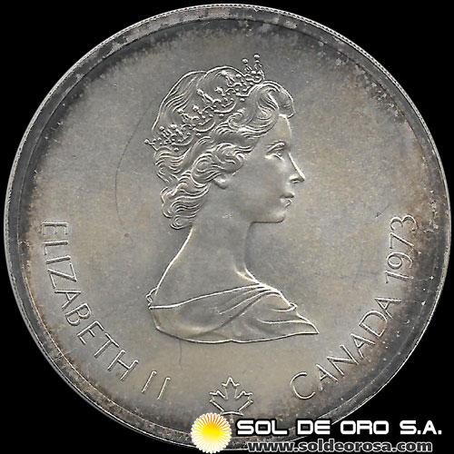 53 - CANADA - OLIMPIADAS MONTREAL 1976 - 10 DOLLARS, 1973 - MONEDA DE PLATA