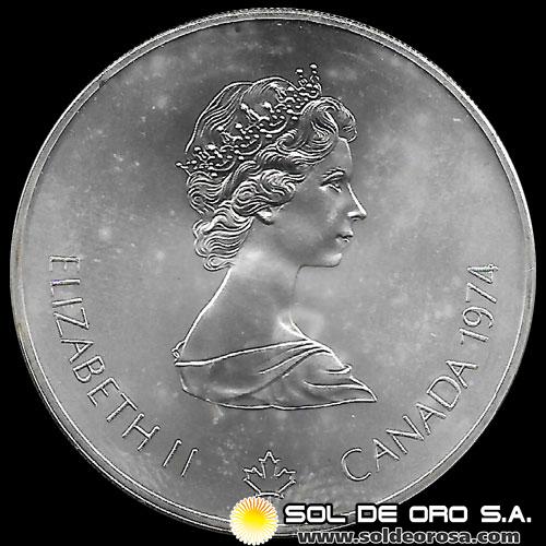 53 - CANADA - 5 DOLLARS , 1973 - OLIMPIADAS MONTREAL 1976 - MONEDA DE PLATA