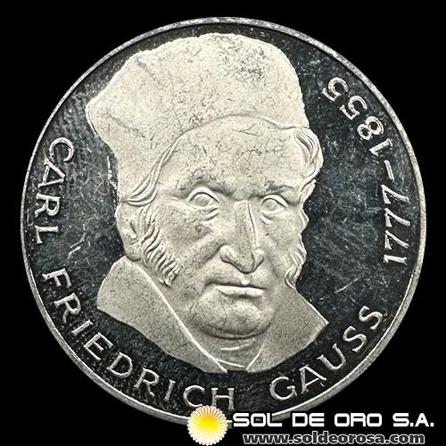 NA1 - ALEMANIA - 5 MARK - 1977 - Subject: 200th Anniversary - Birth of Carl Friedrich Gauss 1777 - 1855 - MONEDA DE PLATA