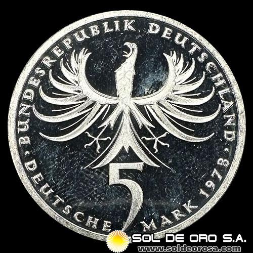 NA1 - ALEMANIA - 5 MARK - 1978 - Subject: 225th Anniversary - Death of Balthasar Neumann - MONEDA DE PLATA