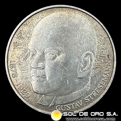 	NA1 - ALEMANIA - 5 MARK - 1978 - Subject: 100th Anniversary - Birth of Gustav Stresemann - MONEDA DE PLATA