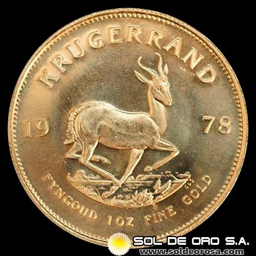 SUDAFRICA - KRUGERRAND, 1978 - MONEDA DE ORO