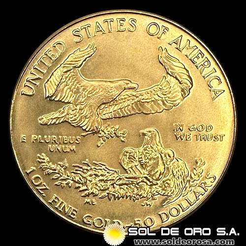 ESTADOS UNIDOS DE AMERICA - 50 DOLLARS, 1987 - MONEDA DE ORO