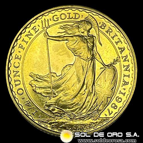 INGLATERRA - 25 POUNDS, 1987 - MONEDA DE ORO