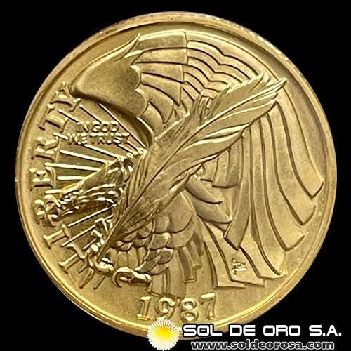 ESTADOS UNIDOS DE AMERICA - 5 DOLARES, 1987 - BICENTENNIAL OF THE CONSTITUTION - MONEDA DE ORO