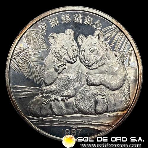 ESTADOS UNIDOS DE AMERICA - CHINESE PANDA, 1987 - 2 ONZAS DE PLATA PURA