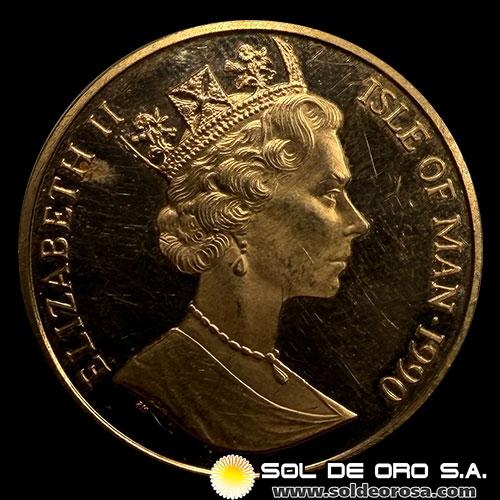 ISLE OF MAN - 1 ANGEL, 1990 - ARCANGEL MIGUEL - MONEDA DE ORO