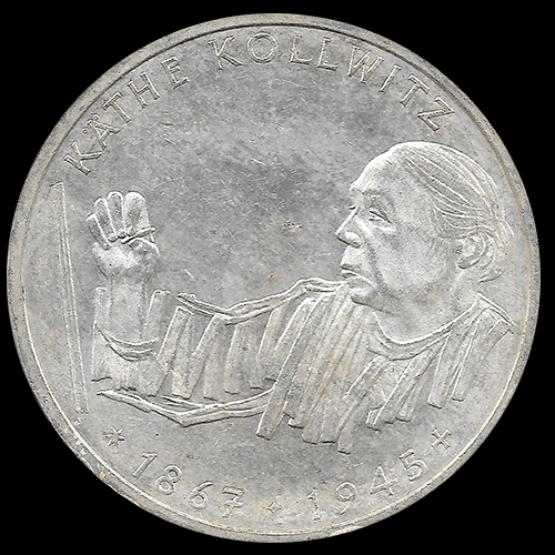  NA1 - ALEMANIA - 10 MARK - 1992 - Subject: 125th birthday of Kathe Kollwitz - MONEDA DE PLATA