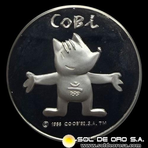 ESPAÑA - JUEGOS DE LA XXV OLIMPIADAS - BARCELONA 1992 - COBI - MEDALLA DE PLATA 1000