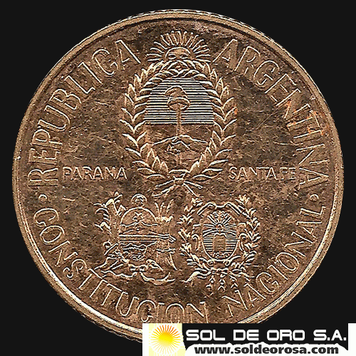 REPUBLICA ARGENTINA - 25 PESOS, 1994 - CONVENCION NACIONAL CONSTITUYENTE - MONEDA DE ORO