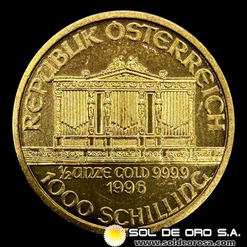 AUSTRIA - REPUBLIK OSTERREICH - 1.000 SCHILLING, 1996 - MONEDA DE ORO