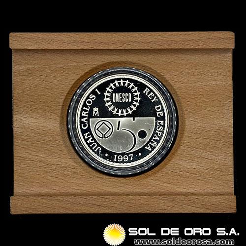 NA2 - ESPAÑA - 2.000 PESETAS, 1997 - ACROPOLIS - PATRIMONIO DE LA HUMANIDAD - MONEDA DE PLATA