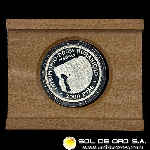 NA2 - ESPAÑA - 2.000 PESETAS, 1997 - ACROPOLIS - PATRIMONIO DE LA HUMANIDAD - MONEDA DE PLATA