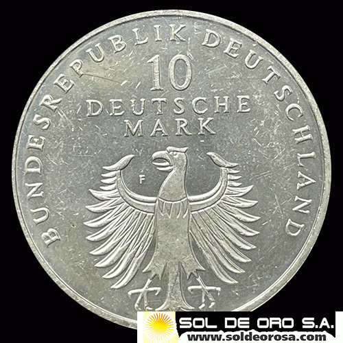 NA1 - ALEMANIA - GERMANY - FEDERAL REPUBLIC - 10 MARK / 10 MARCOS, 1998 - Subject: 50 Years of the Deutsche Mark - MONEDA DE PLATA
